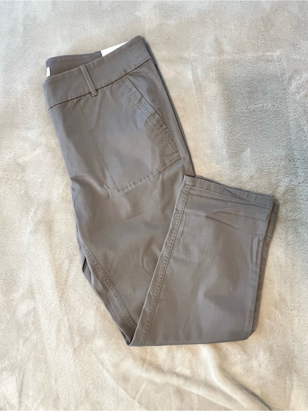 NWT Loft Modern Roll Cuff Chino in Gray - size 12